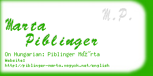 marta piblinger business card